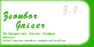 zsombor gaiser business card